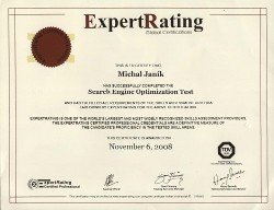 SEO certifikát Expert rating