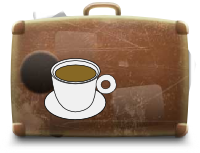 Kufr s kávou, ilustrace